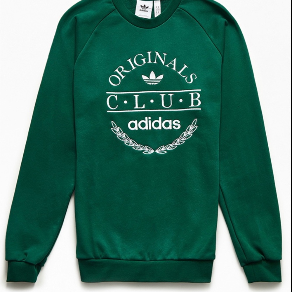 Adidas Men's Crewneck Sweater in Green size large